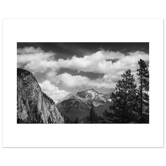 Black and White Mountains Poster - Stunning Design from Banff, Alberta - Dave Pattinson Photography Online Shop