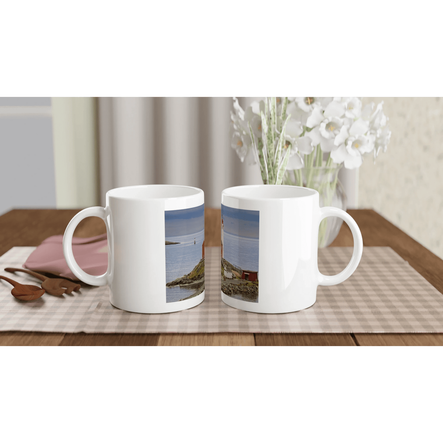 Fisgard Lighthouse Mug - 11oz Glossy Ceramic Design from Victoria BC - Dave Pattinson Photography Online Shop