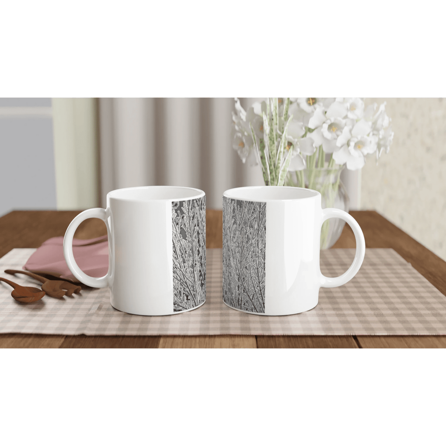 Hoar Frost ceramic mug 11oz featuring winter frost landscape