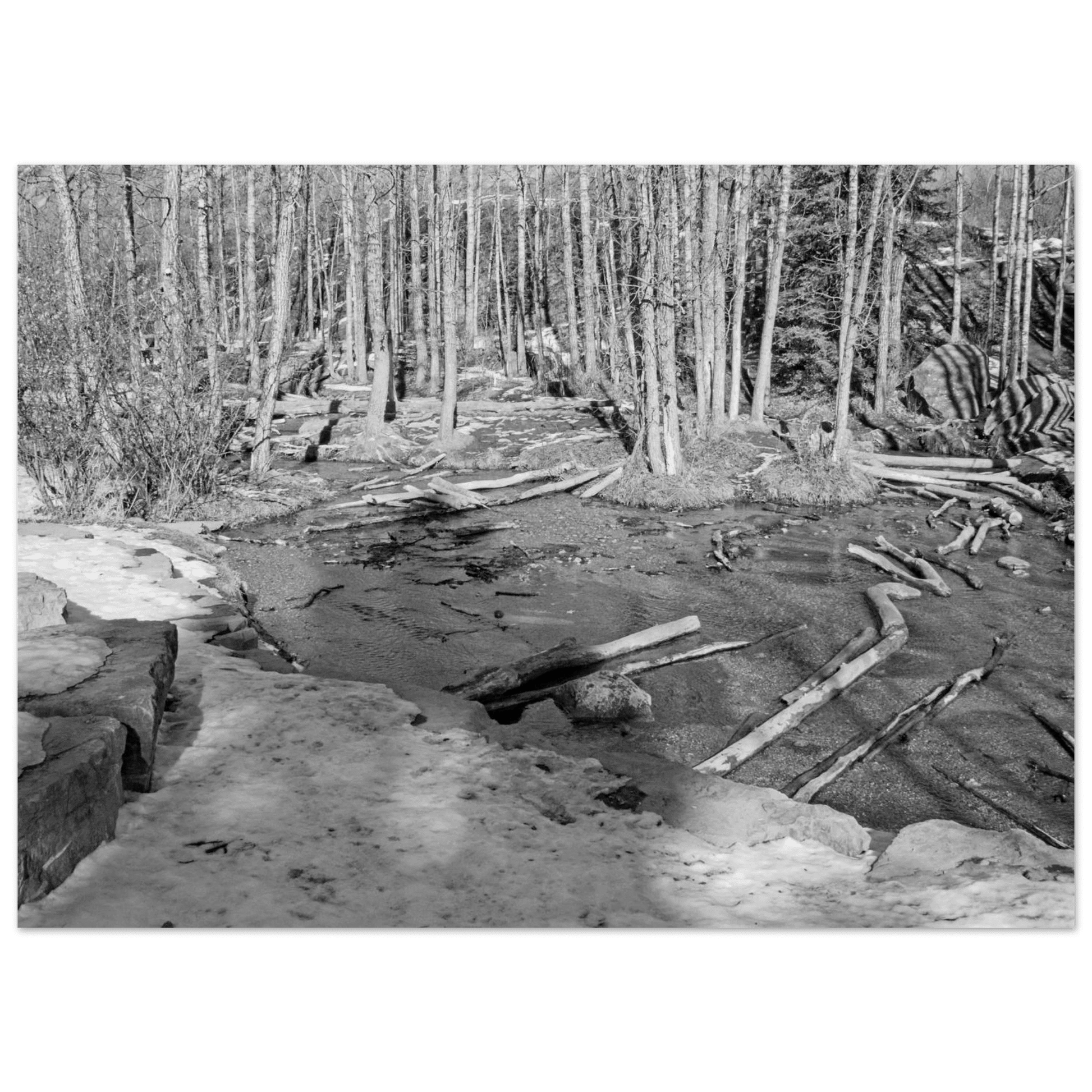 Big Hill Springs poster featuring Alberta waterfalls and lush greenery