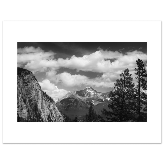 Black and White Mountains Poster - Stunning Design from Banff, Alberta - Dave Pattinson Photography Online Shop