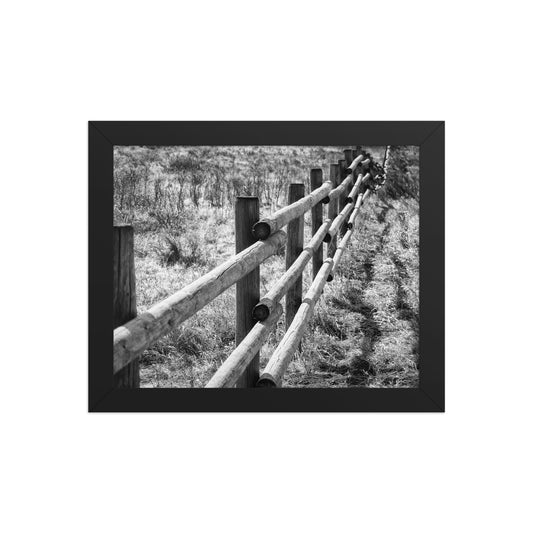 Glenbow Park Cochrane Alberta framed poster in premium Ayous wood frame with bold visuals and black matte border.
