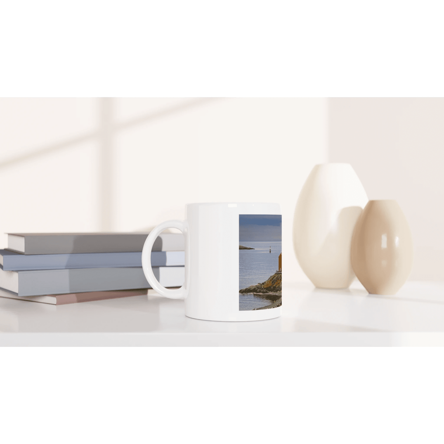 Fisgard Lighthouse Mug - 11oz Glossy Ceramic Design from Victoria BC - Dave Pattinson Photography Online Shop