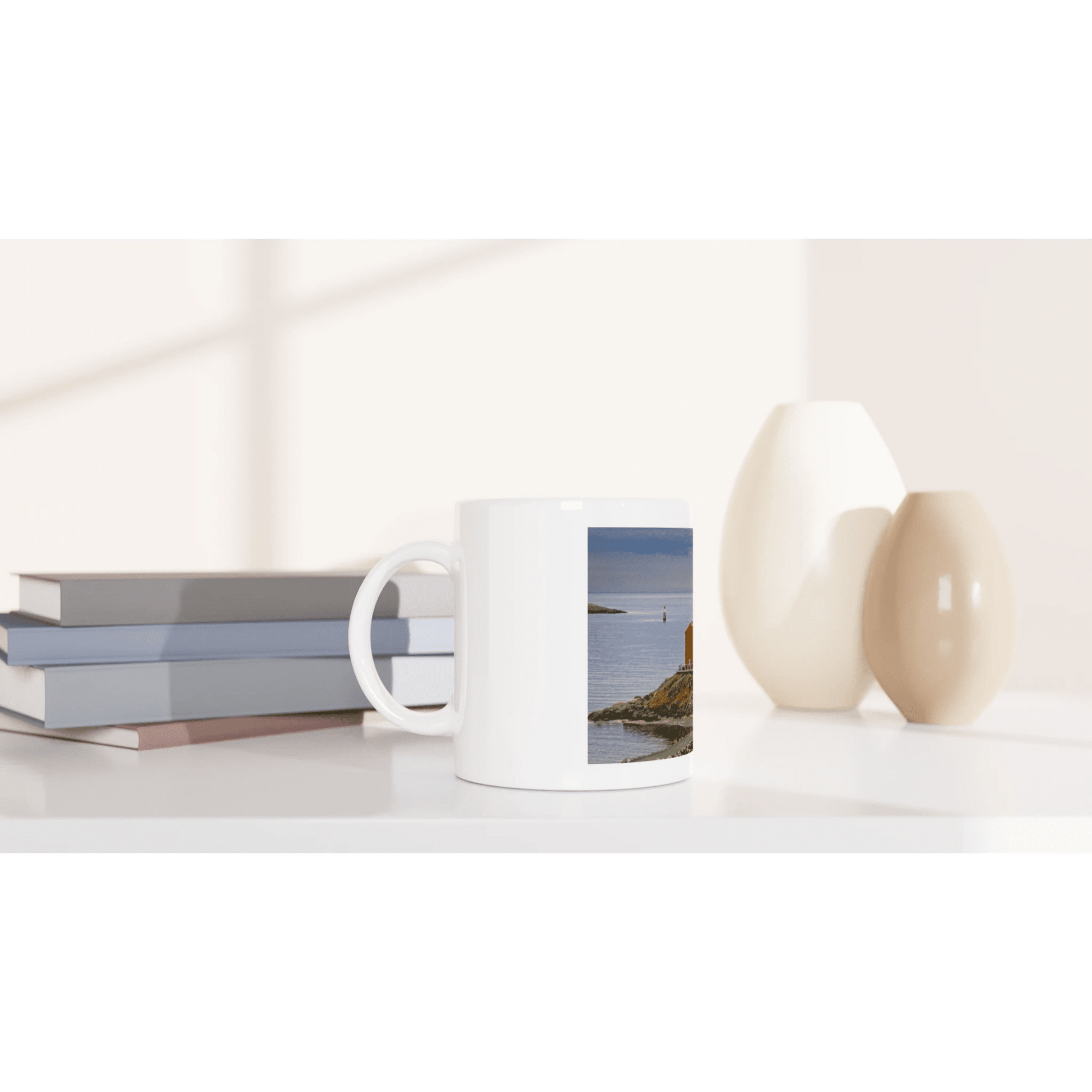 Fisgard Lighthouse Mug - 11oz Glossy Ceramic Design from Victoria BC - Dave Pattinson Photography Online Shop