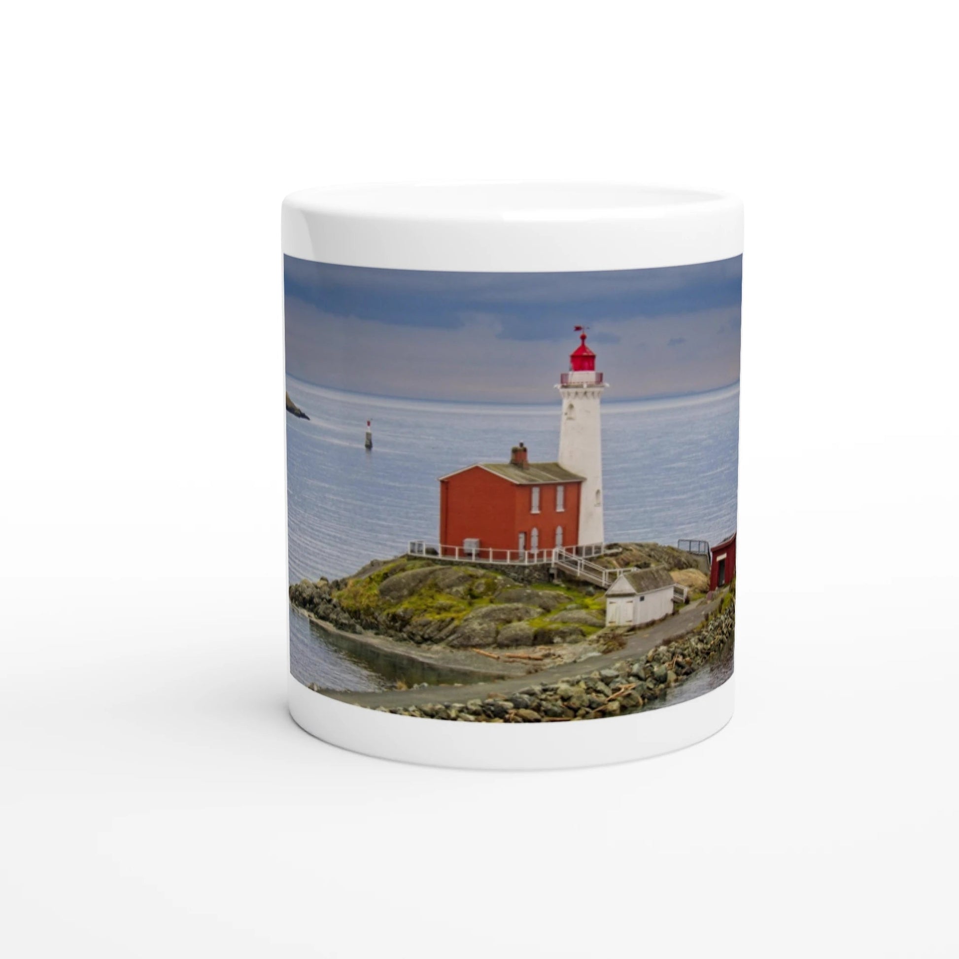 Fisgard Lighthouse Mug - 11oz Glossy Ceramic Design from Victoria BC - Dave Pattinson Photography Online Shop