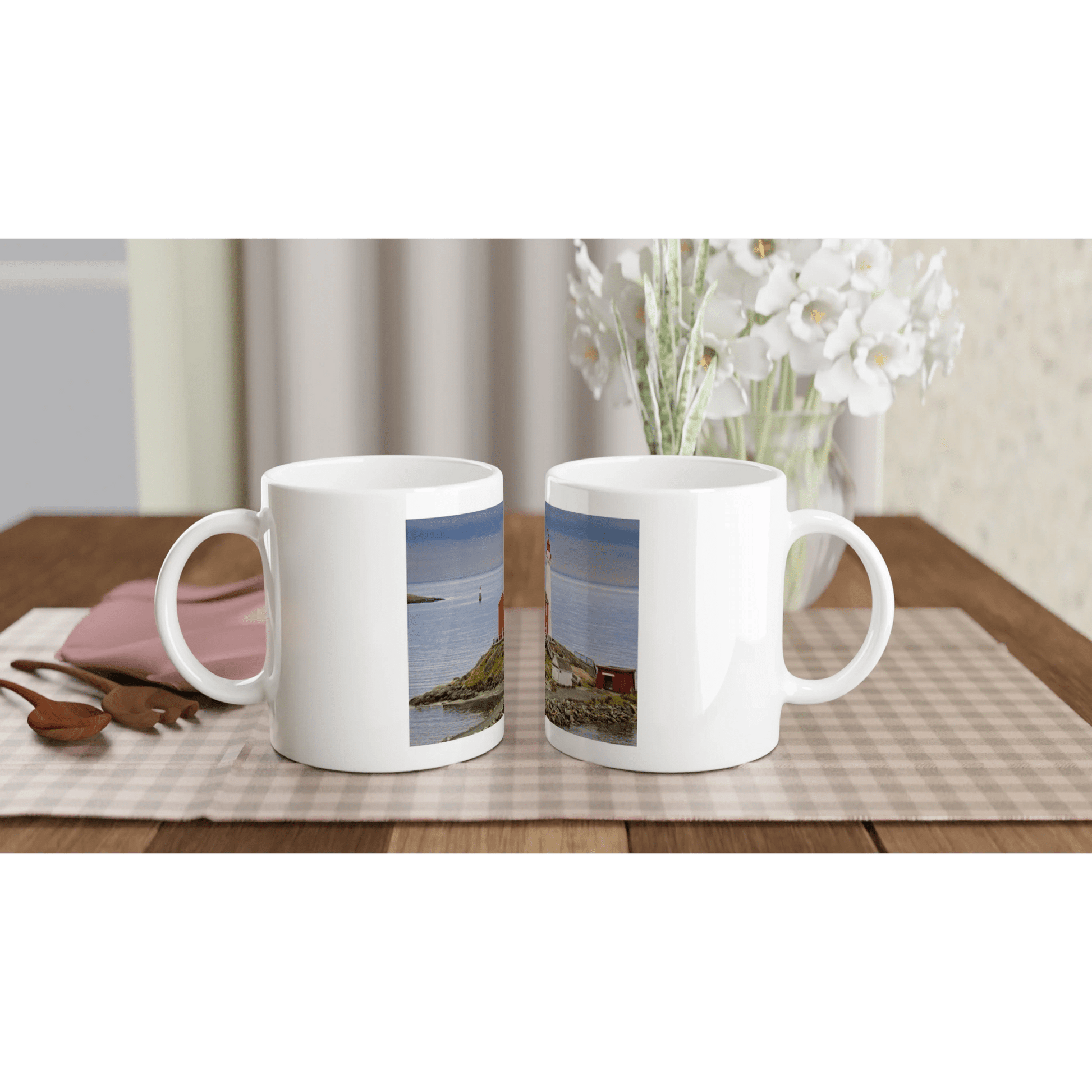 Fisgard Lighthouse Mug - 11oz Glossy Ceramic Design from Victoria BC - Dave Pattinson Photography Online Shop