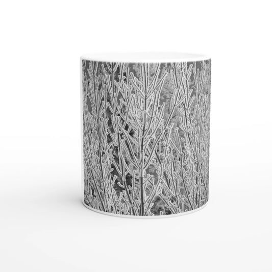 Hoar Frost ceramic mug 11oz featuring winter frost landscape