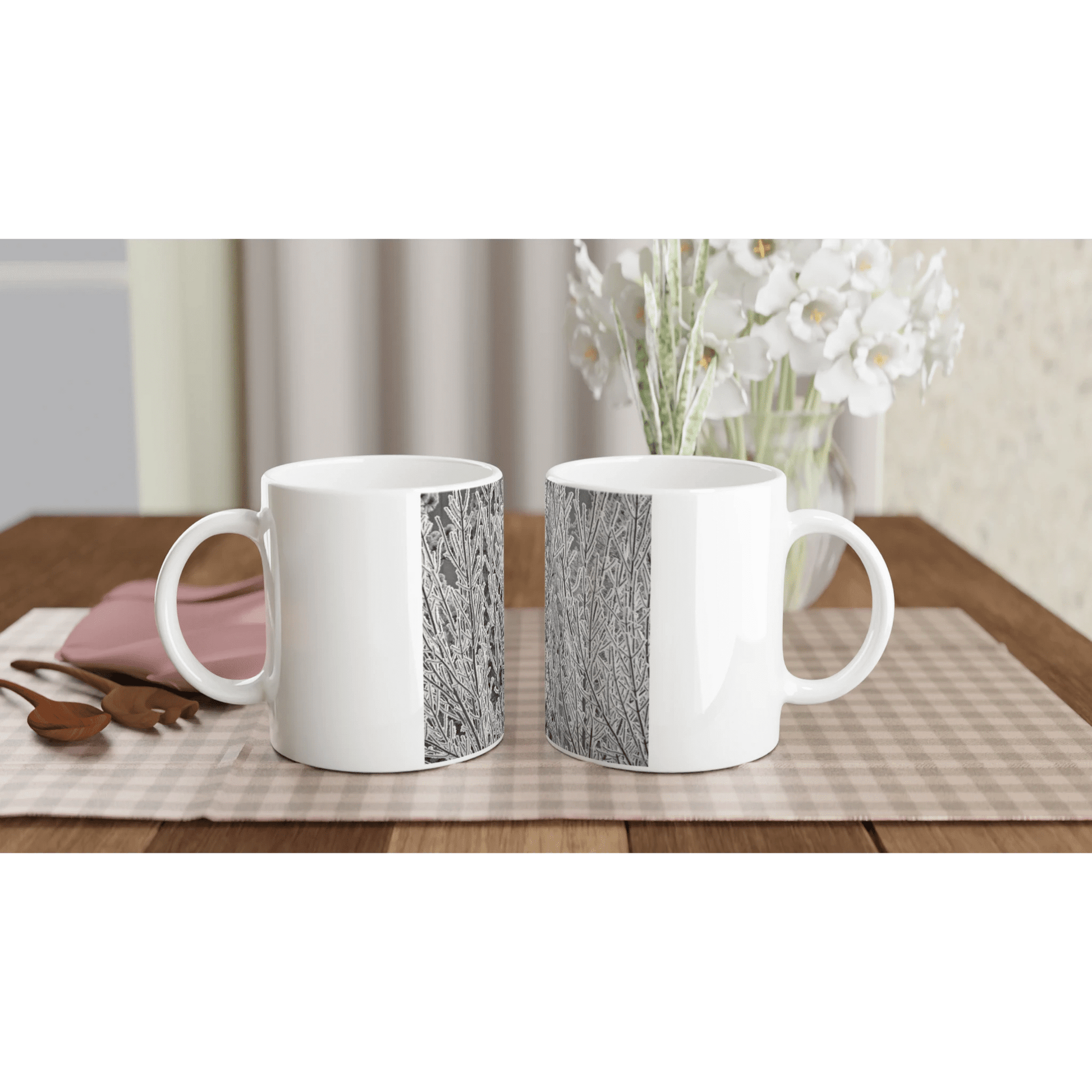 Hoar Frost ceramic mug 11oz featuring winter frost landscape
